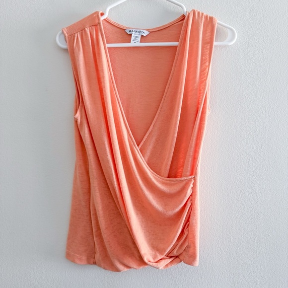 Athleta Breezy Wrap Tank in Orange - Picture 2 of 5